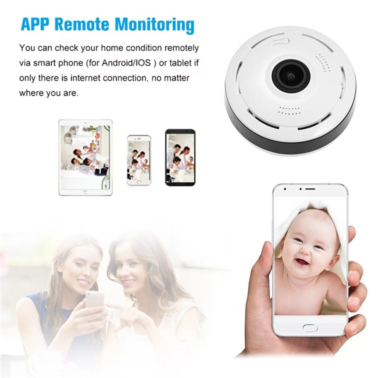 Sınır Ötesi Özel Geniş Açılı HD Ev Tipi Kablosuz Akıllı WiFi Uzaktan İzleme Gözetim Kayıt Cihazı HD Kamerası