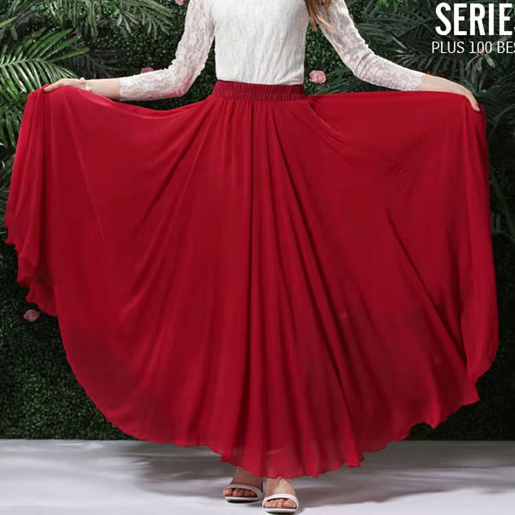 2025 New Three-Layer Chiffon Skirt Women's Mid-Length Fairy Swing Skirt High Waist Showing Modern Dance Skirt 2025 New Three-Layer Chiffon Skirt Women's Mid-Length Fairy Swing Skirt High Waist Showing Modern Dance Skirt