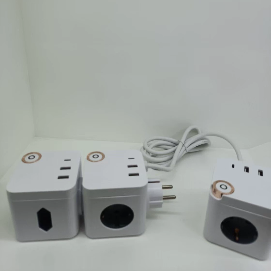 Корейская розетка с USB, сертифицированная KC, с выключателем и кабелем питания, простая и стильная, EU ROHS