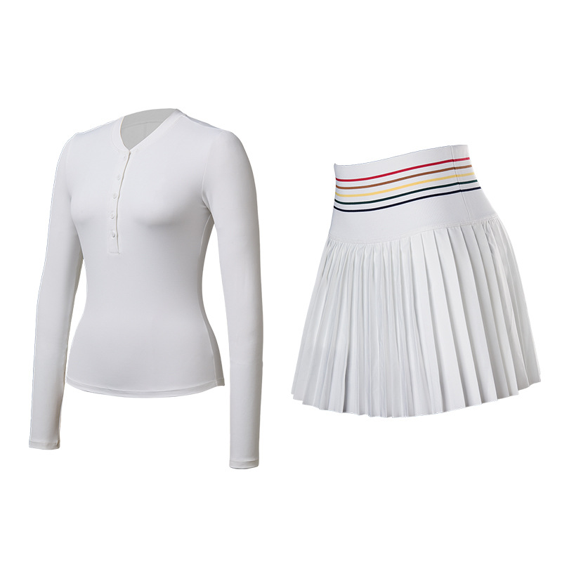 [Set] ropa de yoga de mangas largas, ropa de acondicionamiento físico para mujeres que corren al aire libre, entrenamiento de Pilates ventilado, chaqueta Henry