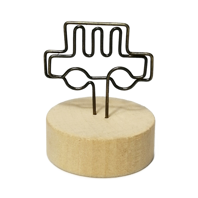 Creativo lindo Mensaje de madera titular de escritorio vertical nota mensaje clip de fotos escritorio vertical titular de la tarjeta de visita Decoración