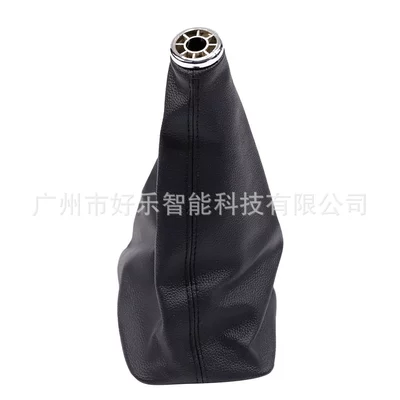 Suitable for Toyota Corolla E120/E130 2001-2007 Car Gear Handle Ball Dust Cover Gear Head (Cab and accessories) - sk-toyota209-black-line-black-leather-gear-cover