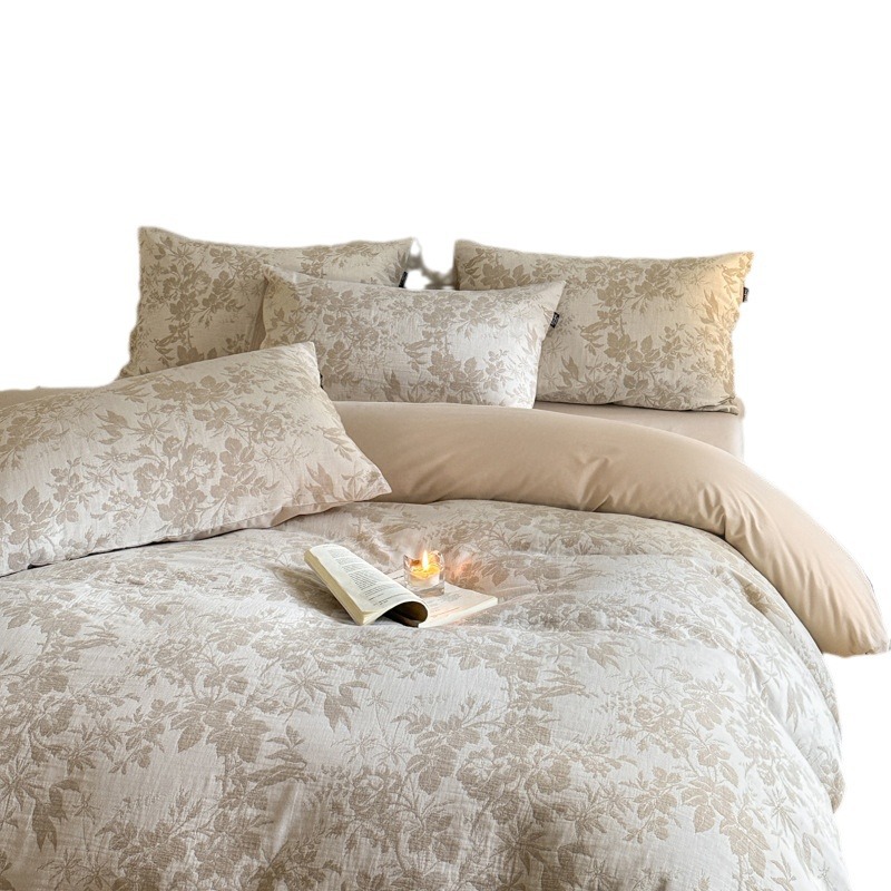 純綿60本4点セットa類母子級新型ジャカード三層糸シーツ布団寝具4点セット