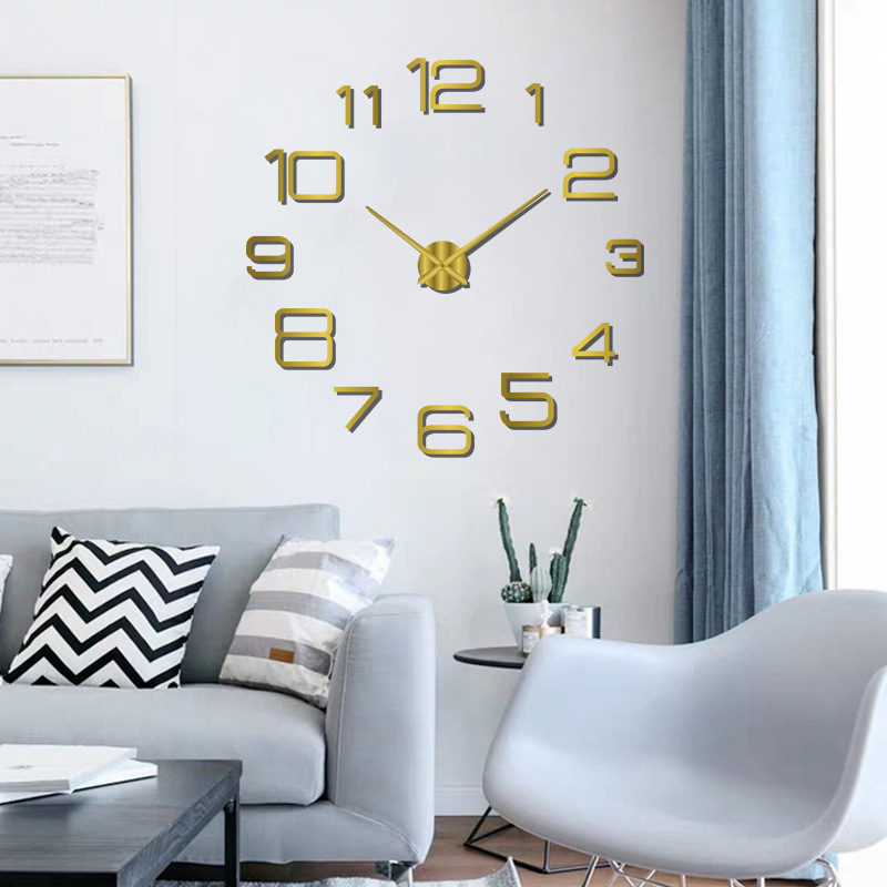 Reloj creativo salón moderno minimalista pared pegatina reloj Amazon DIY Reloj de pared tridimensional grande Reloj de pared personalizado