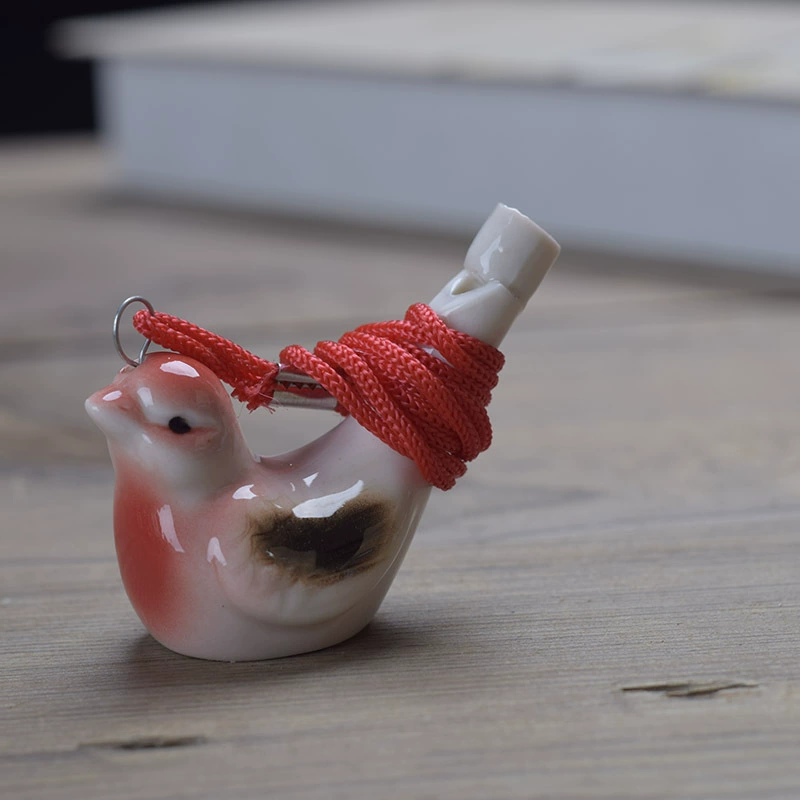 Ceramic Whistle Bird with Lanyard Music Whistle Ceramic Water Bird Scenic Stand Hot Selling Kindergarten Gifts