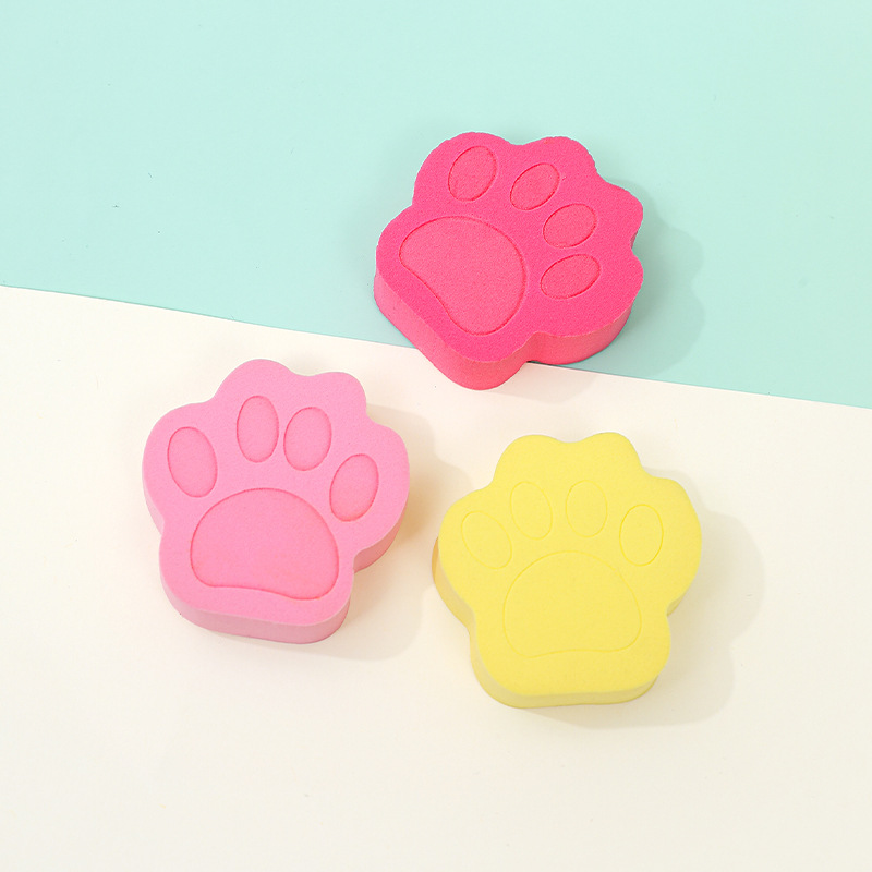 Fábrica personalizada pata de gato polvo plano no látex herramientas de maquillaje secas y húmedas de doble uso polvo almohadilla de aire huevo de maquillaje