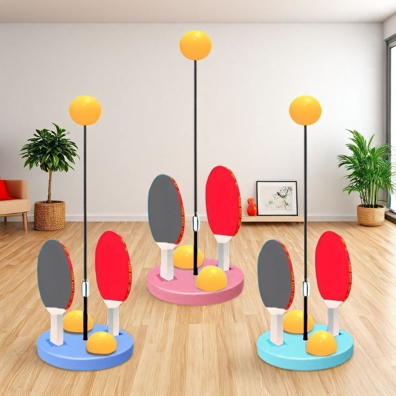 Douyin Table Tennis Trainer Training Indoor Self-Training Artifact Adult Myopia Kidsren Elastic Vertical Soft Shaft Toy