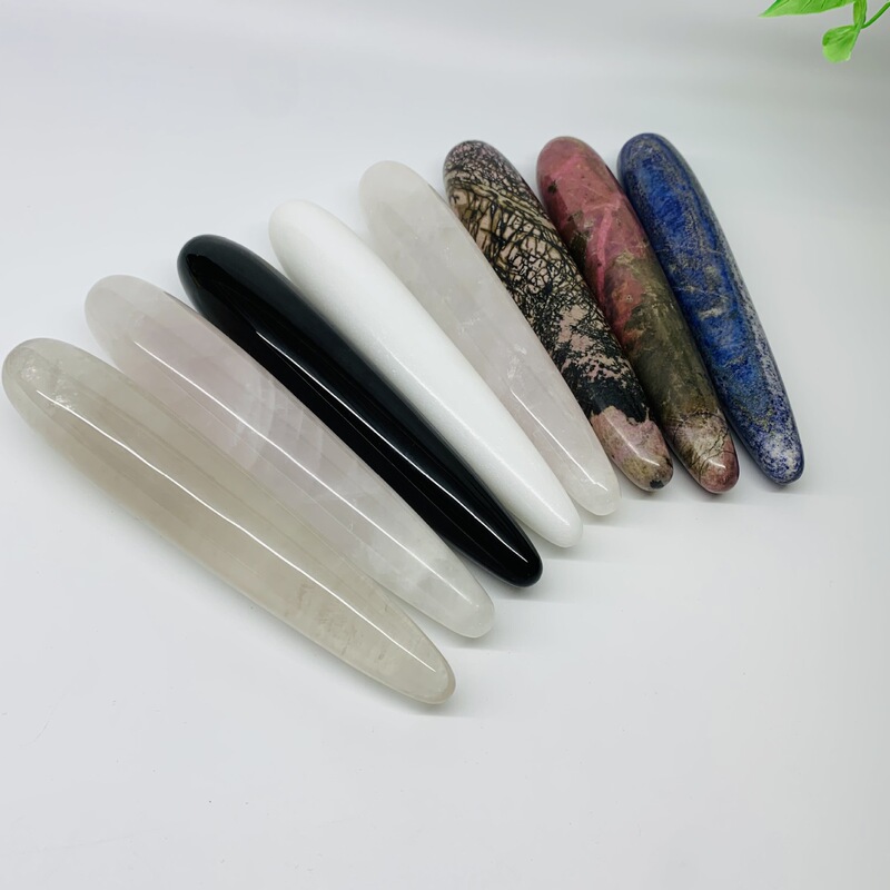 天然水晶多种材质水晶按摩棒 图 7