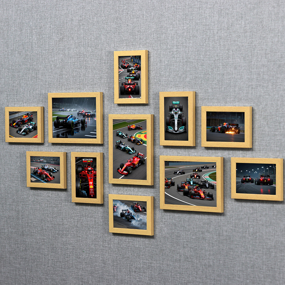 Nuevo póster de Fórmula 1 Fans regalo de pared marco de fotos combinación de fondo de decoración de pared de fotos image 4
