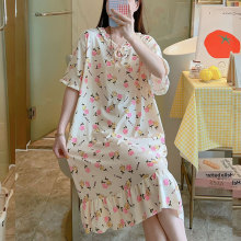 Foreigntradebigsizenightgown�ļ�Ůʿ���볤ȹ����͸������