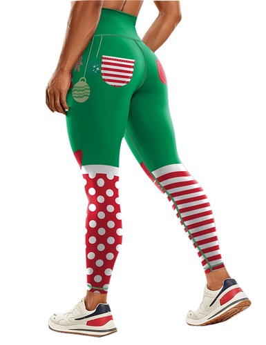 Cross-border new European and American Christmas & Halloween printed comfortable yoga pants tights—perfect holiday celebration and commemorative gift