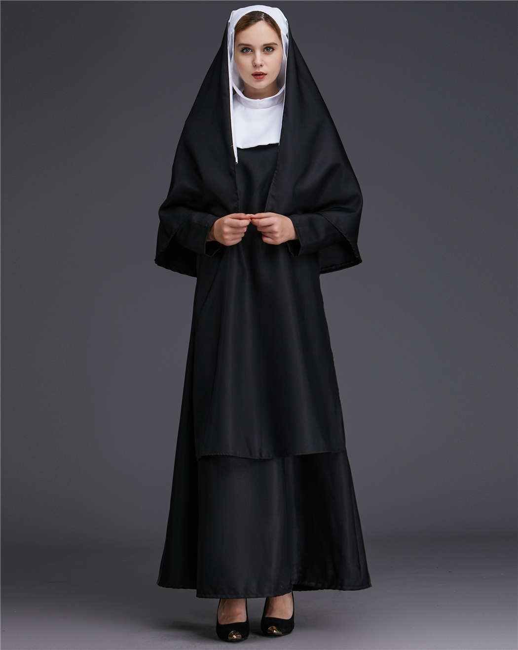 新款万圣节服装 男传 教士牧师服 玛利亚神父 修女服装十字架衣服-阿里巴巴