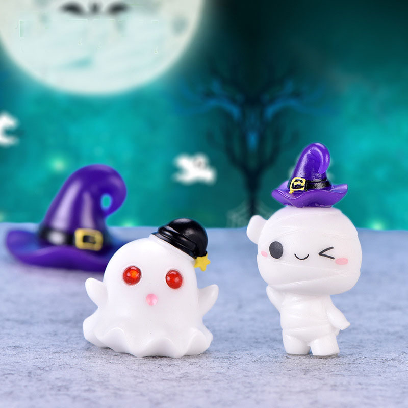 ハロウィンかわいいカボチャランタンゴーストヴァンパイアマイクロ風景アクセサリーケーキ車の装飾品|undefined