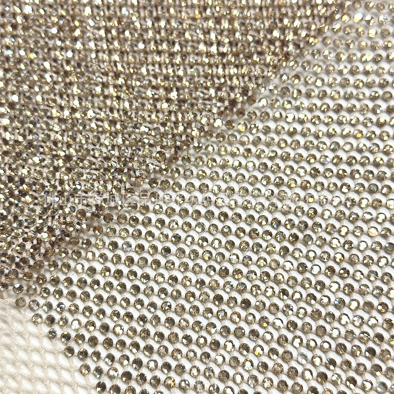 Fábrica de nuevos productos al por mayor Zhongshan 10 imitación de vidrio de diamond tela tela de vestido de baile
