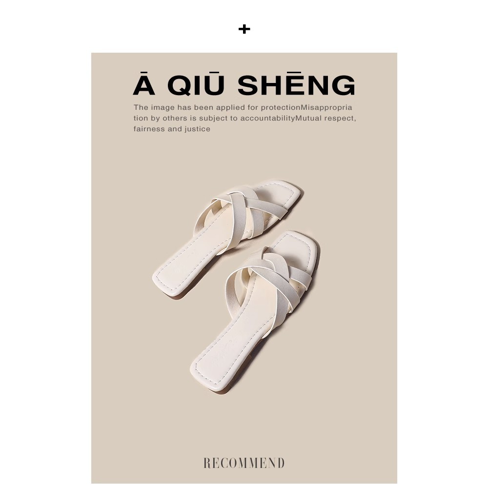 Pantofole a fondo piatto Le donne indossano sandali romani intrecciati dal nuovo design estivo Infradito in morbida pelle stile fata_voghion.com