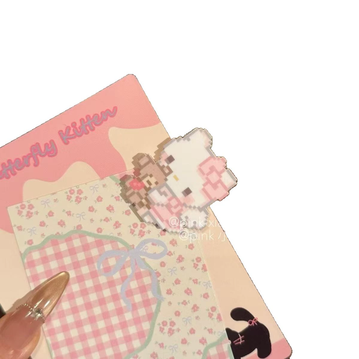 Заколка hairgrip «cute pixel cat» для челки, декоративная 9×7 см, лёгкая