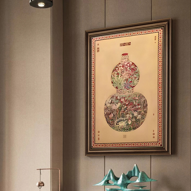 ひょうたん吊り絵、中世風玄関装飾絵、新中国風レトロ福と吉祥絵、アメリカンレストランの祝福の言葉|undefined