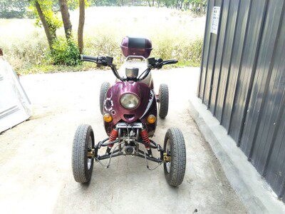 DIY four-wheeler accessories, 2-wheel modified inverted three-wheeler front axle frame, ATV suspension, brake, and steering assembly