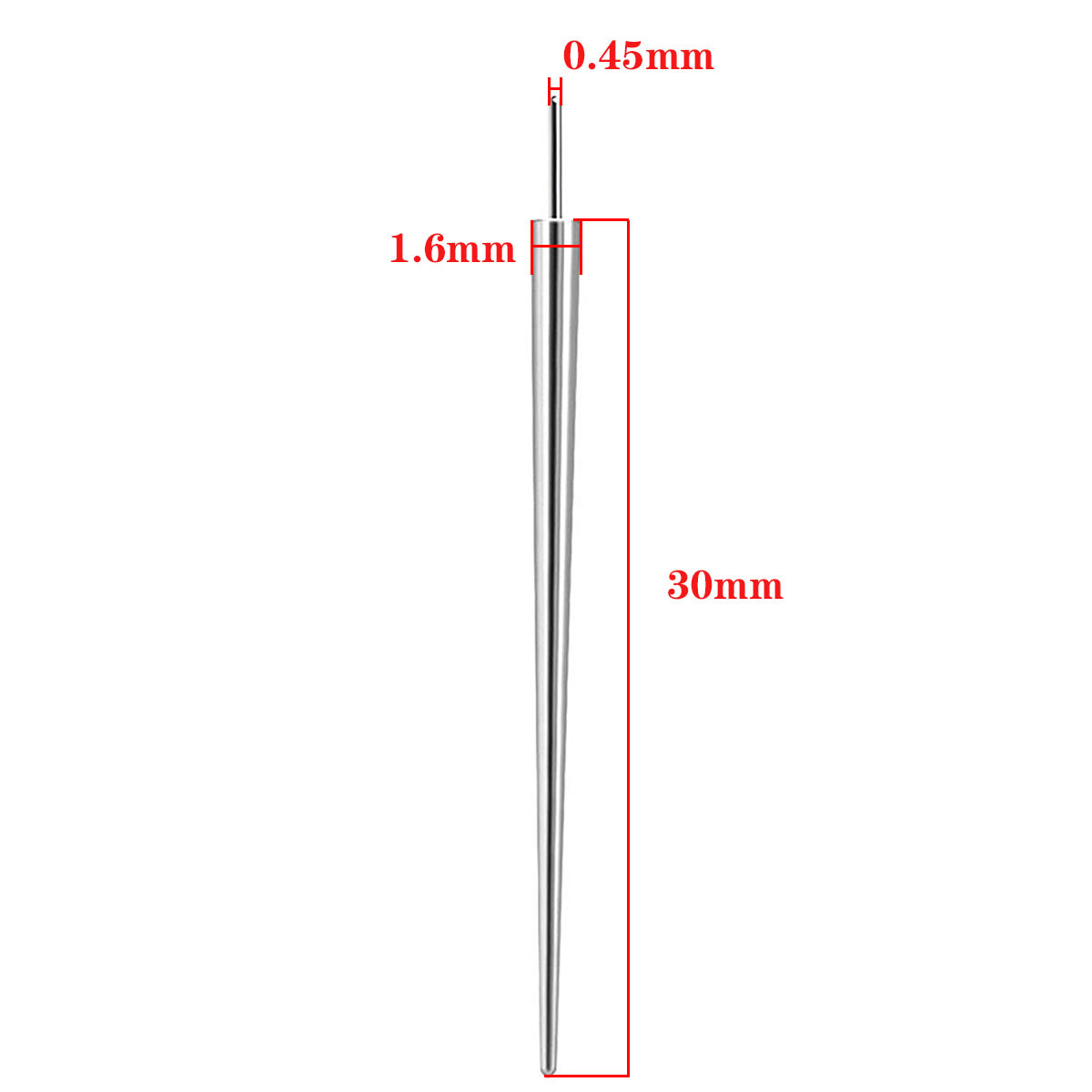 Einweg-Führungsstab aus Edelstahl mit Nadelgewinde für Lippen- und Bauchnabelpiercings_voghion.com