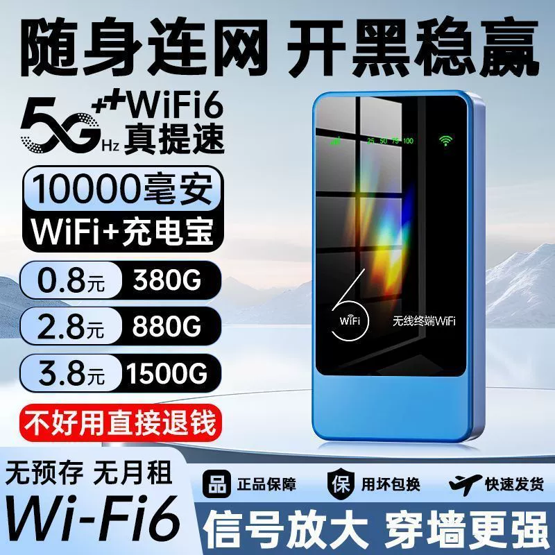 [Новый 2025 портативный Wi-Fi мобильный Wi-Fi беспроводной Wi-Fi 2 в 1 всё сеть 1W мА]