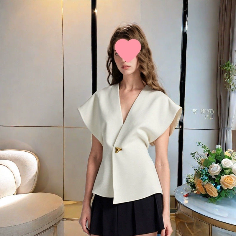 Асимметричный костюм, жилет-дизайн, fitted fashionable brace, французский стиль, тренд сезона