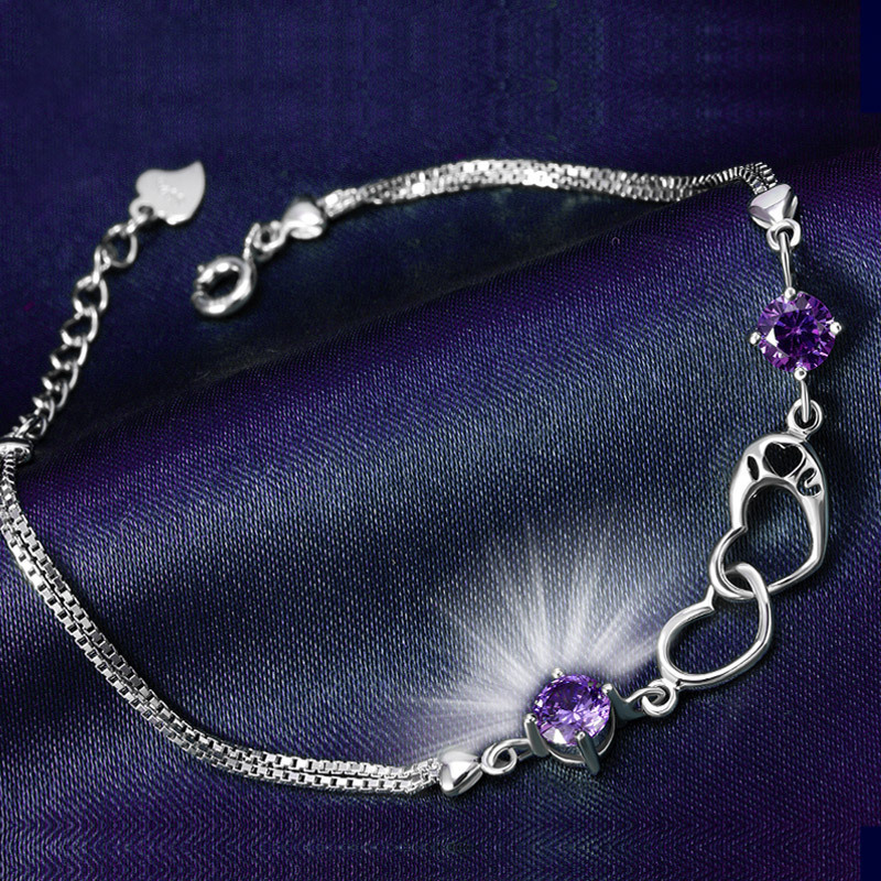 Pulsera de amor de plata esterlina S925 mujer coreana simple nicho de diseño pulsera de plata personalidad moda joyas de mano versátiles