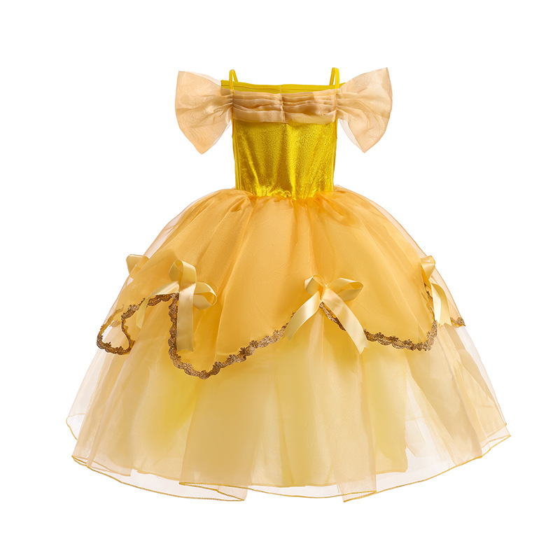 Princesa Beier belleza y bestia de los niños vestido Navidad pettiskirt princesa Bell traje comercio exterior