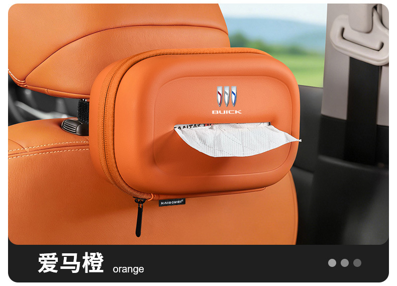 Car Tissue Box, Napa Leather 6D Shaped Seat Back Tissue Holder, Multifunctional Armrest Box Napkin Box, Car Tissue Pouch