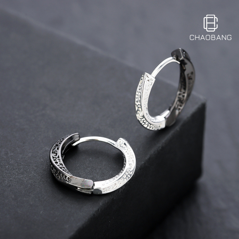 Mobius Pattern Earrings Men's High-grade All-match Trendy Design Sense Earrings Women's Color-free Fashion Jewelry Mobius Pattern Earrings Men's High-grade All-match Trendy Design Sense Earrings Women's Color-free Fashion Jewelry