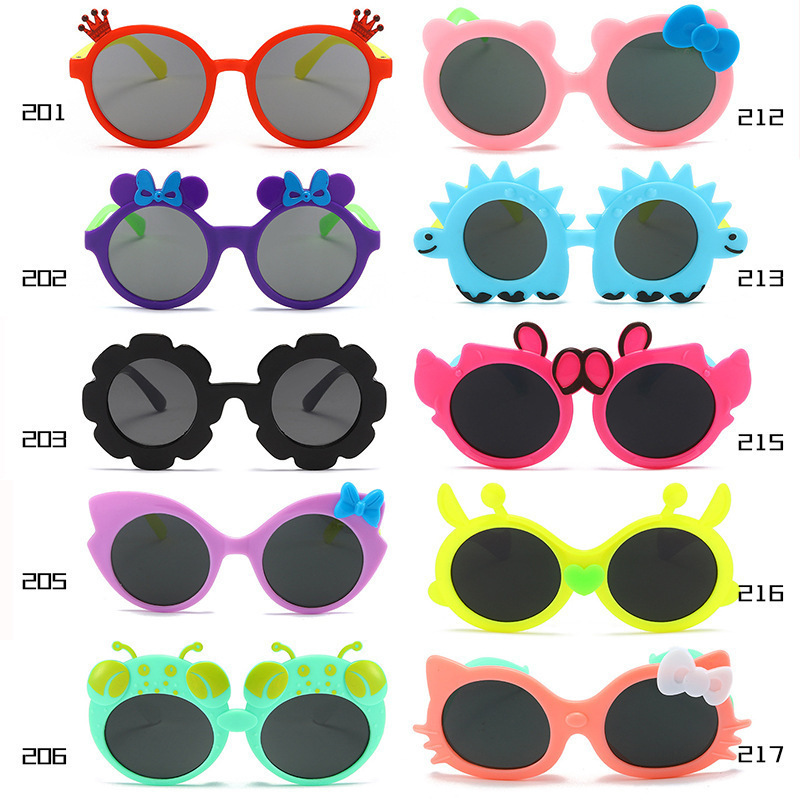 2022 Sun Protection Cartoon Children's Sunglasses Fashion Color Sunglasses Prom Festival Photo Decoration Children's Glasses