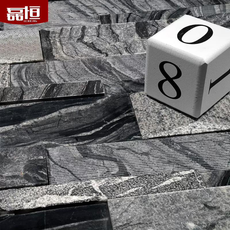 Villa de piedra cultural natural pared de patio fondo de TV pared de entrada piedra tira larga mármol azulejos de pared exterior