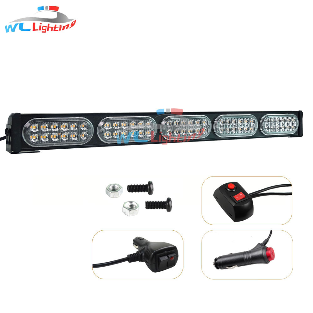 亚马逊热卖款  60LED长条爆闪灯 长杠灯 棍子灯 5节中网警示灯