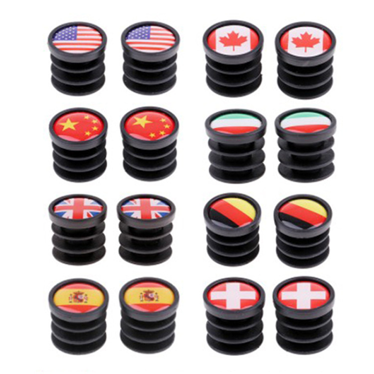 Mountain Road bicycle handle Crystal plug plastic flag folding handlebar horizontal protective cover handle plug in stock wholesale Mountain Road bicycle handle Crystal plug plastic flag folding handlebar horizontal protective cover handle plug in stock wholesale