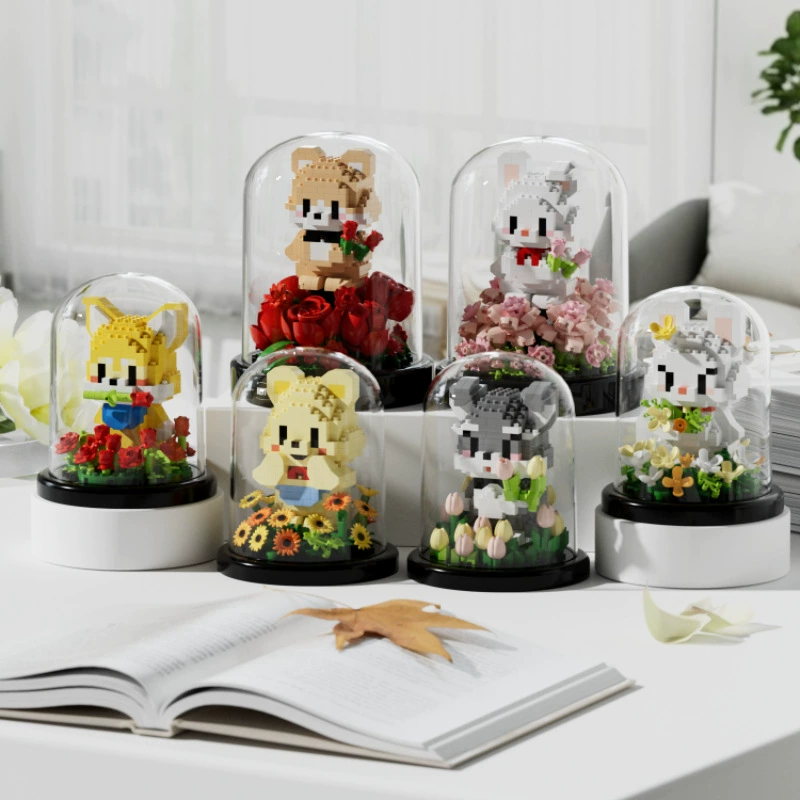 Chao Lechuang Micro гранулы 7243-48 Meng Pet Garden Rose Подсолнух Настольные украшения Подарки