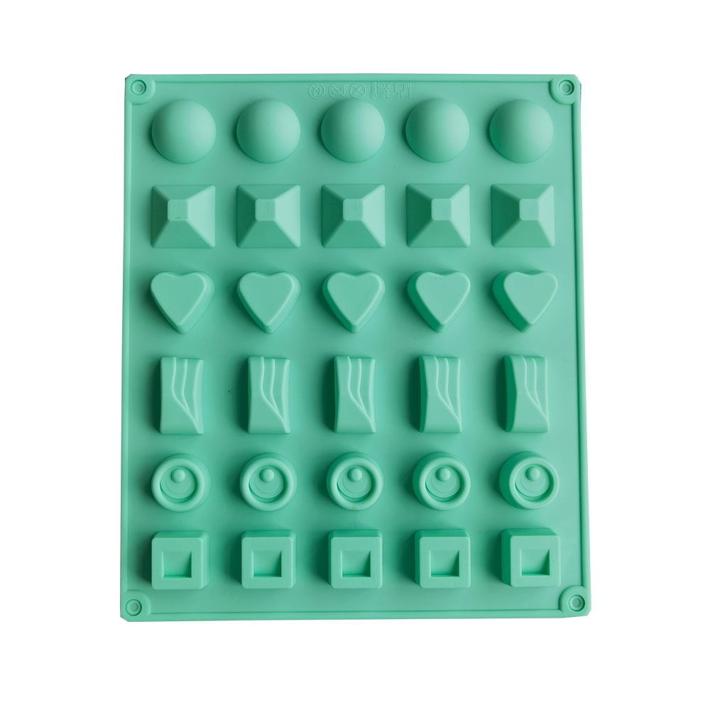 30 6 grupos de molde de silicona semicircular 121 pastel helado pudín molde de postre jabón utensilios