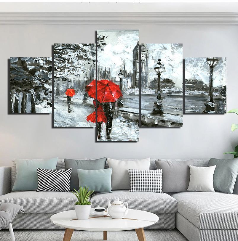 5l Union Vice Modern Abstract Couple Street Poster Canvas Painting Art Painting Plant Picture Home Decoration Painting Core