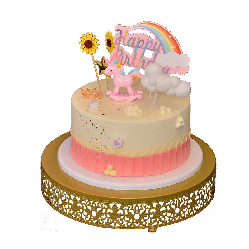 Estilo europeo creativo de oro hueco soporte de la torta accesorios de la boda decoración de la Mesa de postre tienda de postres mesa de postre plato de fruta image 6