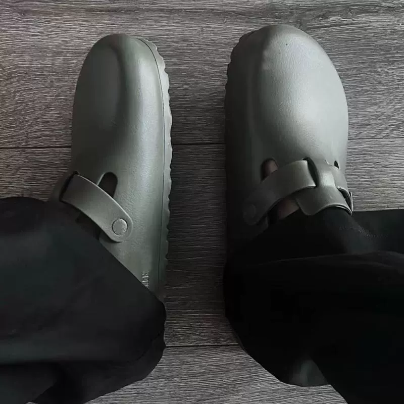 Сандалии Birkenstock из замши для ленивых мужчин BK домашние летние односторонние регулируемые пляжные открытые плоские сандалии для женщин