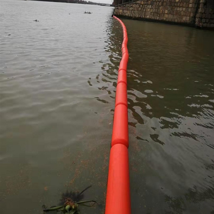 城区河道垃圾治理浮筒 上海黄浦江面拦污浮筒 水葫芦拦截浮体造价