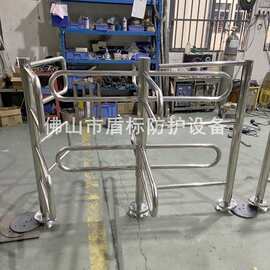 旅游景区只出不进单向转闸 不锈钢手推滚闸 单通道半高旋转通道门