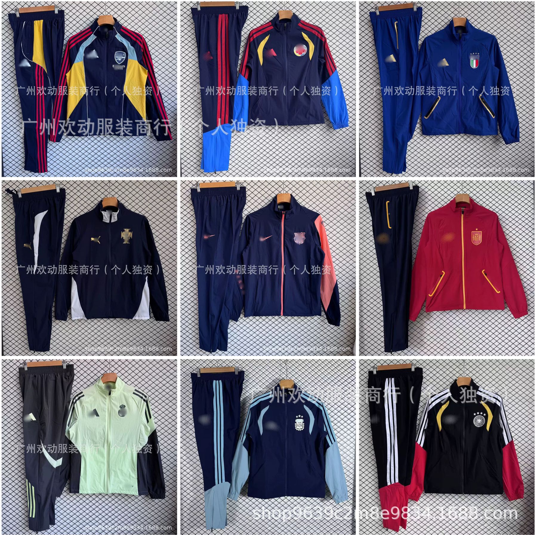 New Football Uniform Windbreaker Set Paris Royal m Arsenal Lwp World Cup Long-Sleeved Full-Zip Training Suit