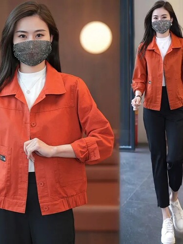 Casual jacket short coat for women 2025 spring and autumn new all-matching fashionable slimming small work style top
