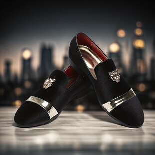 U 26772 Golden Tiger Head Loafers ����Ь �羳���R�d�W��