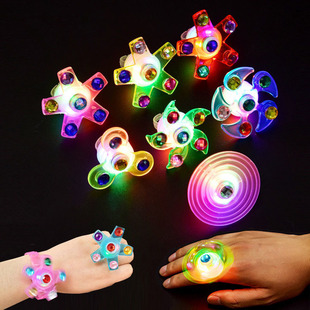 Luminous spinning top ring flash ring wrist strap children's gift stall toy supply hot sale wholesale