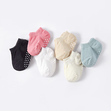 2025年新款宝宝点胶防滑学步儿童袜纯色地板袜批发