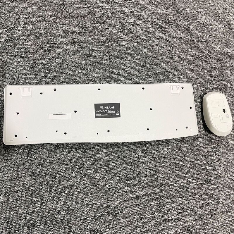 米狼W530一体型ホワイトワイヤレスキーボードマウスセットオフィス用低音ノートパソコンデスクトップパソコン越境卸売|undefined