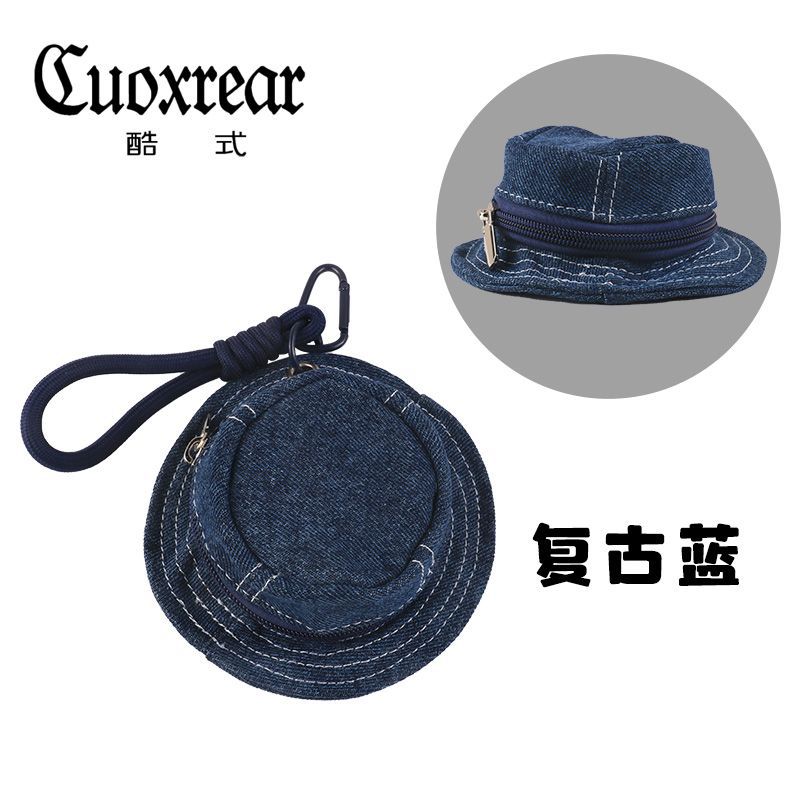 复古蓝帽子包-手提款