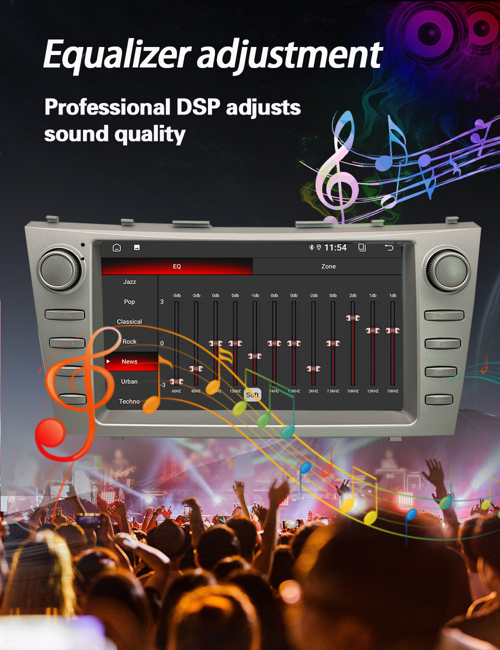 Suitable for Toyota Camry Car Central Control Large Screen Android Navigation Reversing Image Bluetooth Radio