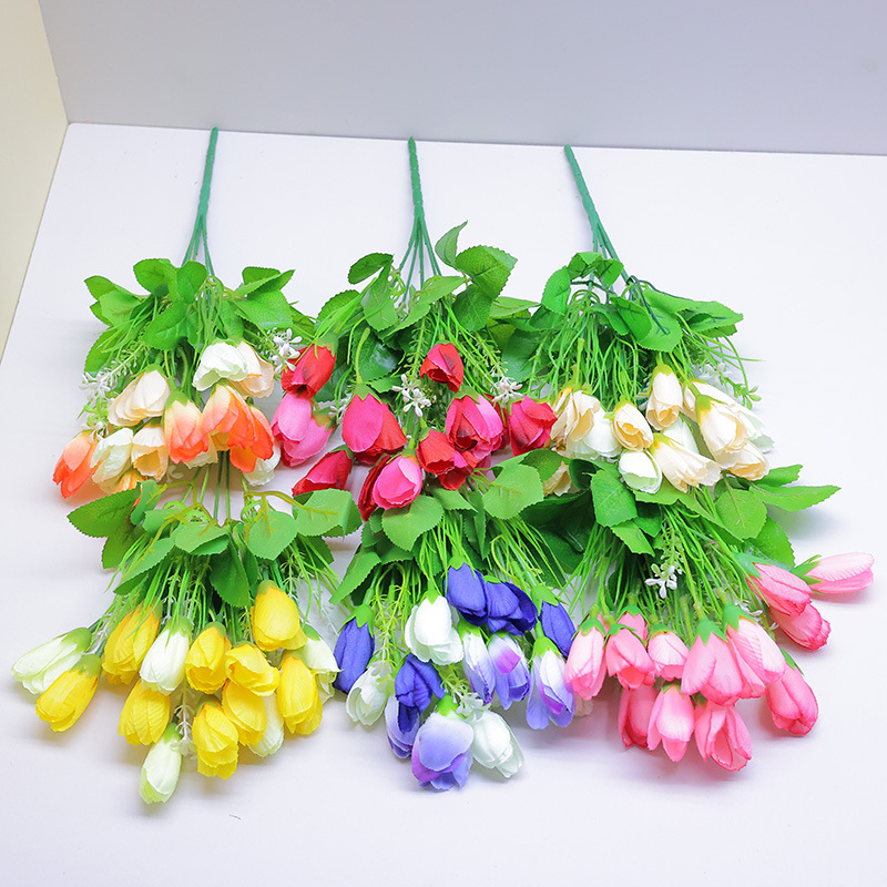 Flores falsas flores de seda para el hogar de bodas linternas flor decoración props magnolia brotes de nieve tulipan flores falsas ramo de flores