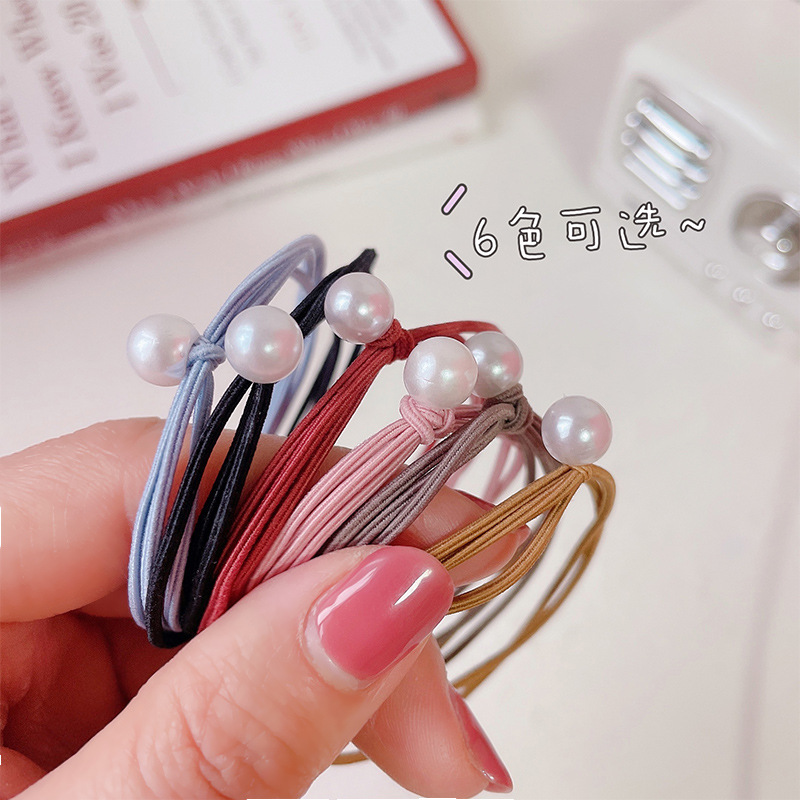 韩国三合一发圈小珍珠发绳扎头发细头绳发饰头饰少女系皮筋|ms